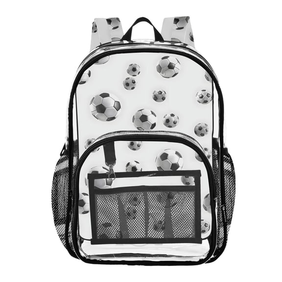 ALAZA Clear Backpack Soccer Football PVC Transparent BookBag