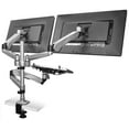 thumbnail image 3 of Mount-It! Monitor and Laptop Desk Stand, Fits Two Computer Monitors and One Laptop, Up To 27 Inch Monitors and 17 Inch Notebooks, Full Motion with Vented Tray (MI-75821), 3 of 5