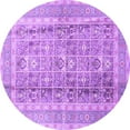 thumbnail image 1 of Ahgly Company Indoor Round Persian Purple Traditional Area Rugs, 4' Round, 1 of 4