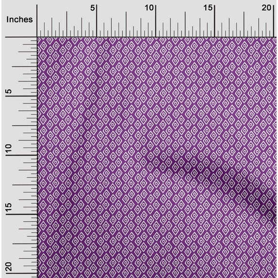 oneOone Organic Cotton Voile Fabric Diamond Block Fabric Prints By Yard 42 Inch Wide