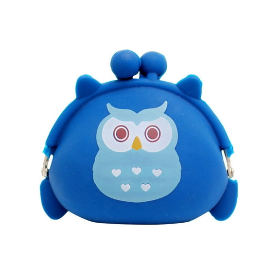 Milisten 1Pcs Blue Silicone Coin Purse for Girls Mini Wallet Store ID Card and Coins Travel Friendly