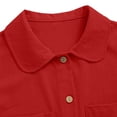 thumbnail image 6 of Yievot Button Down Shirts for Women Loose Casual Collared Shirt Short Sleeve Summer Tops with Pockets, 6 of 7