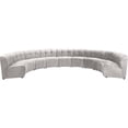 thumbnail image 1 of Meridian Furniture Limitless Cream Velvet Modular 9 Piece Sectional, 1 of 7