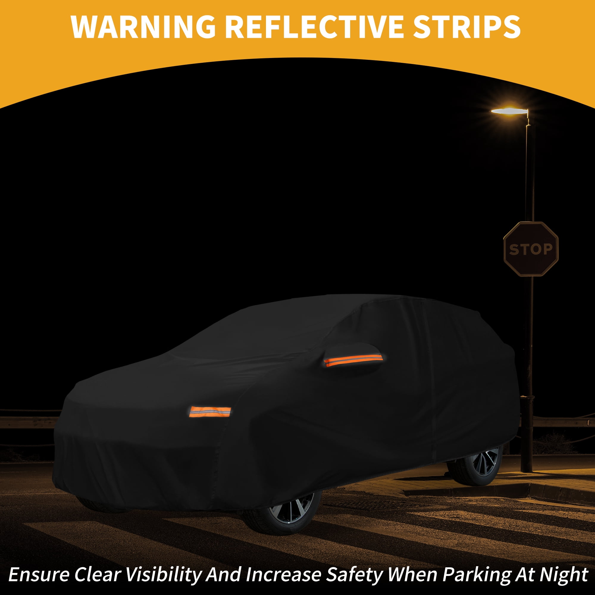 Unique Bargains Universal Automotive Cover Black 204.72"x57.09"x57.09"