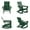 Dark Green, variant on Palms Modern Adirondack Plastic Outdoor Rocking Chairs (Set of 4)