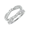 Engagement Ring Enhancer/Jacket in White Gold Round Diamonds (0.63 ct)