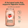 thumbnail image 2 of OLIPOP Prebiotic Soda, Peaches & Cream, 12 fl oz, Refrigerated, 2 of 7