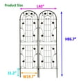 thumbnail image 2 of Tcbosik 2 Pack Metal Garden Trellis for Climbing Plants Outdoor, Heavy Duty Rustproof Trellis for Rose, Vegetable, Flowers, Black, 2 of 8