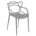 thumbnail image 5 of Mid-Century Modern Style Stackable Plastic Molded Arm Chair with Entangled Open Back, 5 of 7