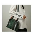 thumbnail image 4 of Women's Soft Leather Crocodile Handbag Stylish Design Satchel Handbags for Women Fashion Purse Tote Bags, 4 of 5