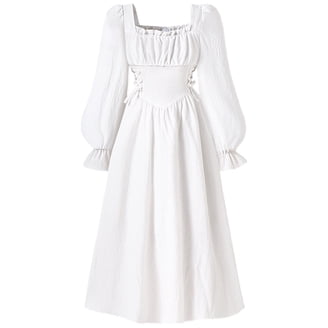 slim fit dress slacks Old Fashioned Vintage Maxi Dress with Long Sleeves main image 1