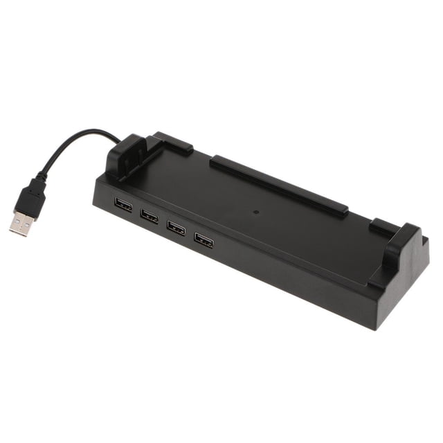 Base de Concentrador USB 2.0 Soporte Vertical Carga de Concentrador USB de Escritorio de 4 Puertos shamjiam Hub Dock Stand para Switch