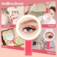 thumbnail image 3 of Espejo de maquillaje MIYADIVA con lupa 30X/1 x, iluminado, rosa de viaje, 3 of 7
