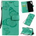 thumbnail image 3 of Dteck Case For Galaxy Note 10 Luxury PU Leather Embossed Butterfly Wallet Stand Cover with Card Slots , green, 3 of 5