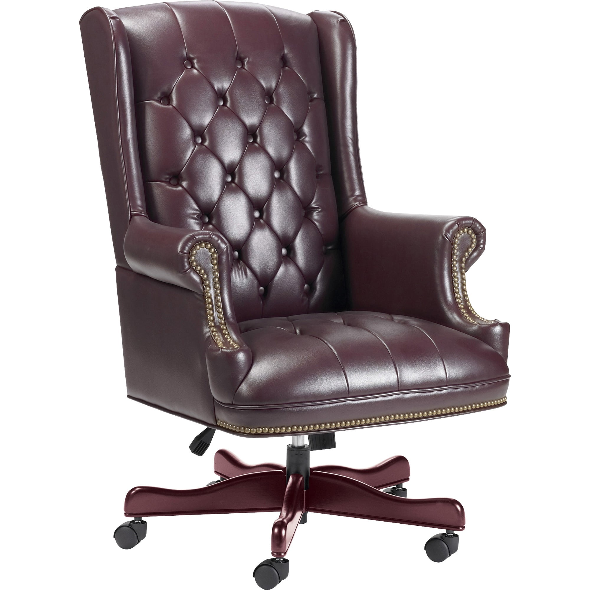 Lorell, LLR60603, Traditional Executive Swivel Chair, 1 Each, Oxblood