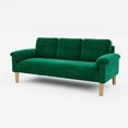 thumbnail image 5 of Noelse 69" 3-Seater Sofa, Extra Deep Seat with Padded Armrests, Solid Wood Legs, Green Couch for Living Room, 5 of 8