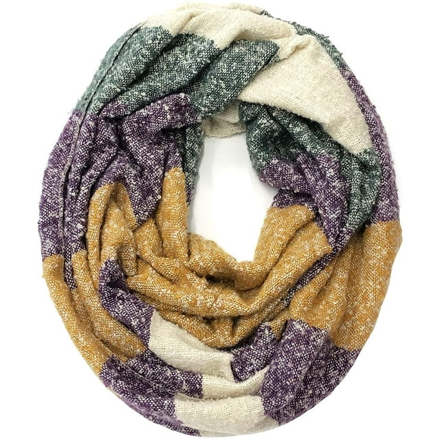 Winter Warm Knitted Infinity Scarf and Beanie Hat Set