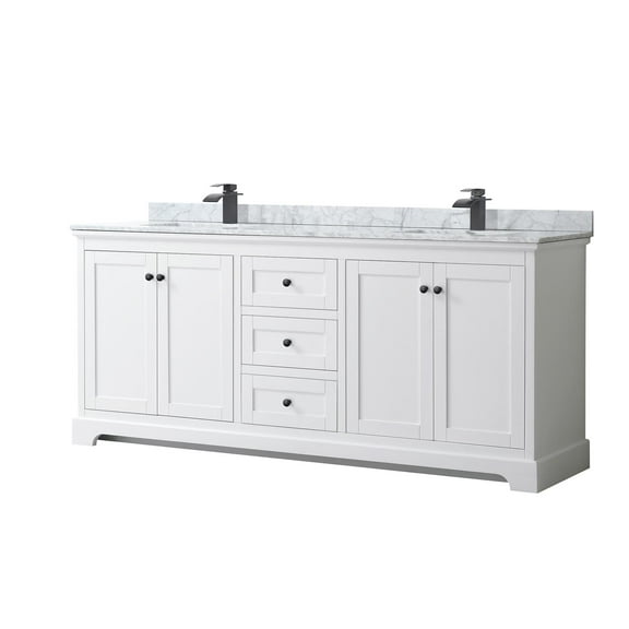 Wyndham Collection Wcv232380dcmunsmxx Avery 80" Free Standing Double Basin Vanity Set -