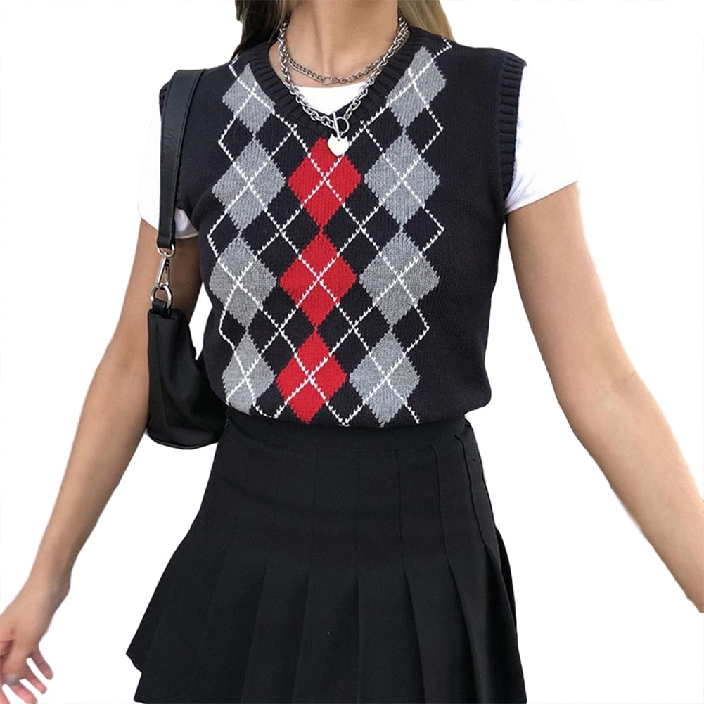women's black sweater vest