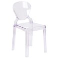 thumbnail image 1 of Flash Furniture OW-TEARBACK-18-GG Ghost Chair w/ Tear Back - Polycarbonate, Transparent Crystal, 1 of 1