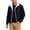 Black, variant on Men’s Brushed Fleece Lined Denim Trucker Jacket Warm Winter Button Front Outdoor Dark Blue 3XL