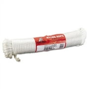 Samson Rope General Purpose 12-Strand Cord, 1,400 lb Capacity, 100 ft, Solid Braid Nylon, White - 2 EA (650-019020001060)