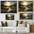 thumbnail image 4 of Designart "The Beginning of a Journey at the Peach Lakehouse III" Landscapes Floater Framed Canvas Print, 4 of 7