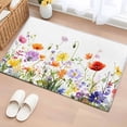 thumbnail image 2 of Pastoral Wild Flowers 2x3 Area Rugs for Living Room, Farmhouse Leaves Plants Non Slip Floor Mat Washable Low-Profile Indoor Carpet for Bedroom, Dining Room, Bathroom, 2 of 9