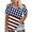 Flag 1, variant on DEXIO Plus Size American Flag Shirt Women 4th of July Tee Shirt Patriotic USA Cold Shoulder V Neck Tunic Ruffle Sleeve Tee Tops
