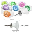 thumbnail image 1 of IBA Indianbeautifulart Multicolor Watercolor Zodiac Sign Ceramic Drawer Door Knobs Oval Cabinet Furniture Knobs Handle Pull, 1 of 1
