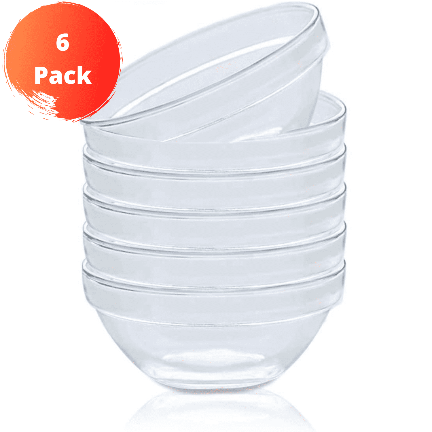 Mini 3.5 Inch Glass Bowls Prep Bowls, 4.5 Ounce Serving Bowls Glass
