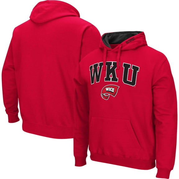 Men's Colosseum Red Western Kentucky Hilltoppers Arch & Logo Hoodie