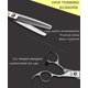 thumbnail image 3 of Tijeras profesionales para entresacar el cabello, 6,5 pulgadas, acero inoxidable 440C, tijeras de barbero con peine., 3 of 5