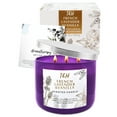 thumbnail image 2 of French Lavender Vanilla 3-Wick Soy Candle – Calming Aromatherapy Candle in Gift Box | Large 15.8 oz Clean-Burning Scented Candle for Home, Men & Women, 2 of 7
