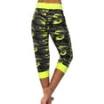 thumbnail image 2 of Innerwin Sport Trousers Drawstring Ladies Bottoms Running Elastic Waist Breathable Capri Pants Yellow M, 2 of 6