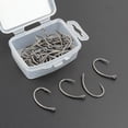 thumbnail image 6 of 50 Pcs/lot Sea Offset Hook 2# 4# 6# 8# 10# Carp Soft Hook Set Steel Wide Belly Crank Single Barbed Hooks Boxed Hook, 6 of 6