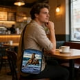 thumbnail image 1 of RKSTN Sac à Bandoulière en Polyester Sac à Main Incliné Images de Cheval Motifs Imprimés Sac de Voyage Décontracté Rangement Portable Peut Ajuster les Bretelles Compartiments pour Rangement Classifié, 1 of 6