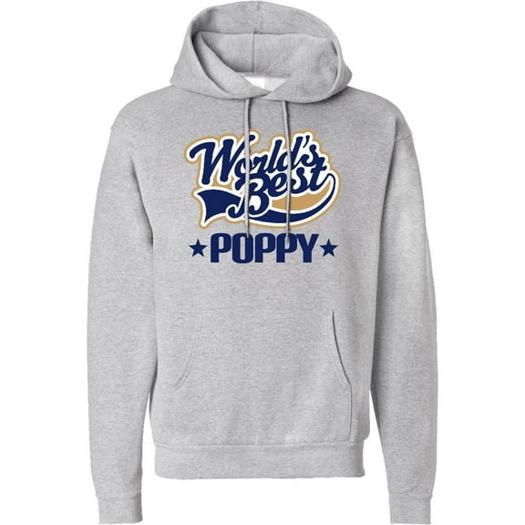Inktastic Worlds Best Poppy Grandpa Adult Hoodie Sweatshirt