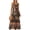 Black, variant on Women's Printed Scoop Neck Midi Cami Dress 95% Polyester and 5% Spandex with Gentle Stretch for Everyday Casual Wear