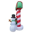thumbnail image 5 of Fraser Hill Farm 6 ft Tall Welcome Mailbox with Santa, Snowman, and Penguin, Outdoor Blow-Up Christmas Inflatable with Lights and Storage Bag, FHFSASNPGN061-L, 5 of 7