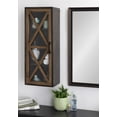 thumbnail image 7 of Kate and Laurel Mace Rustic Floating Decorative Cabinet, 30" x 12", Rustic Brown Door with Bronze Metal Frame, Farmhouse Inspired Wall Mounted Storage Hutch, 7 of 7
