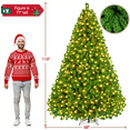 thumbnail image 6 of Alden Design 9Ft Pre-lit Flocked Artificial Christmas Tree with Incandescent Warm White Lights, Pure Green, 6 of 8