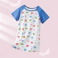 thumbnail image 2 of XXWXYD Girls Cotton Nightgowns Short Sleeve Sleep Shirt Nightdress Sleepwear 5-14 Years Pajama Dress Loungewear Kids P𝗃s Nightwear Comfy Bedtime Outfit, 2 of 9