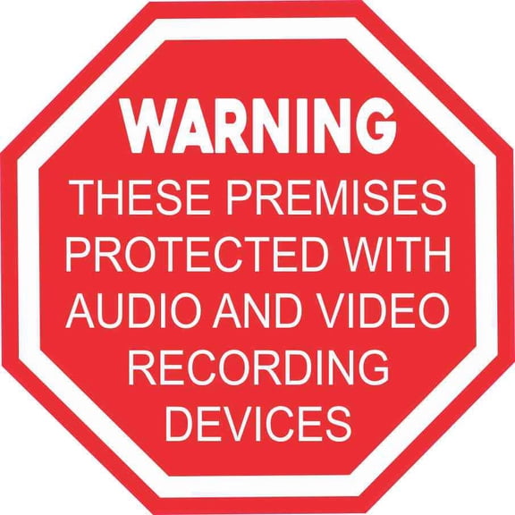 6in x 6in Audio and Video Recording Sticker