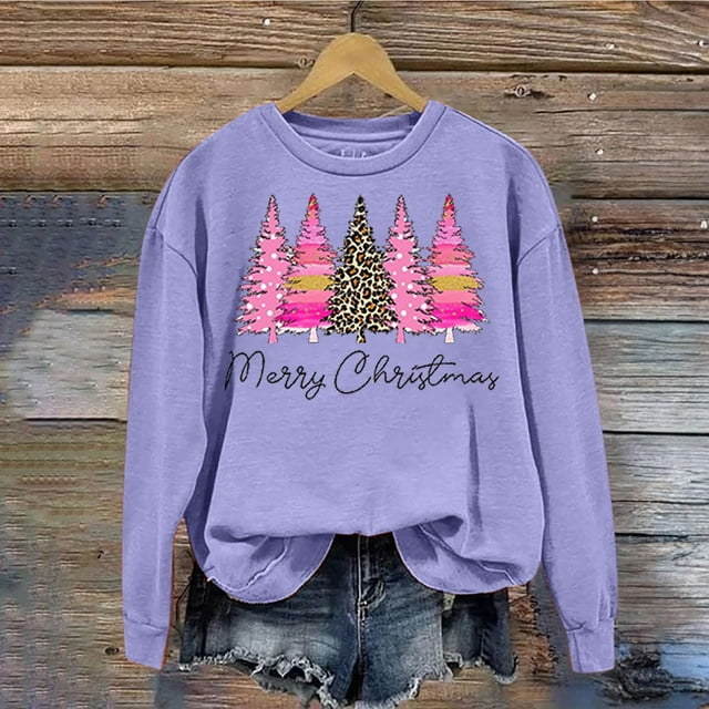 zanvin Chandails Graphiques de Noël pour Femmes, Chandails des Fêtes, Chandails à Capuchon Mode d'Automne, Chandail Ample, Coupe Décontractée, Chandails à Capuchon, Violet, m