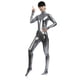 thumbnail image 1 of Traje de actuación en el escenario Zentai con medias recubiertas de pegamento y cremallera frontal para mujer, sin cabeza, cuello alto pequeño, 1 of 6
