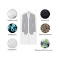 thumbnail image 4 of Casewin 5 Pieces Garment Bags Suits Covers Clothes Organizer, 24 Inch X 55 Inch Clear Washable Travel Dustproof Dress Protector Storage Zipper Bags See-Through White, 4 of 8