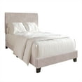 thumbnail image 4 of Castle Place Chic Corduroy Velvet Upholstered Twin Bed, Light Pink, 4 of 7