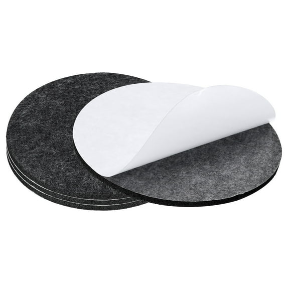 Uxcell 6" Diameter Felt Furniture Pads, 4 Pcs 1/2" Thick Lamp Base Felt, Dark Grey