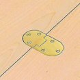 thumbnail image 5 of 2 pieces Solid Brass Butler Tray Hinge with Screws Satin Finish, 5 of 5
